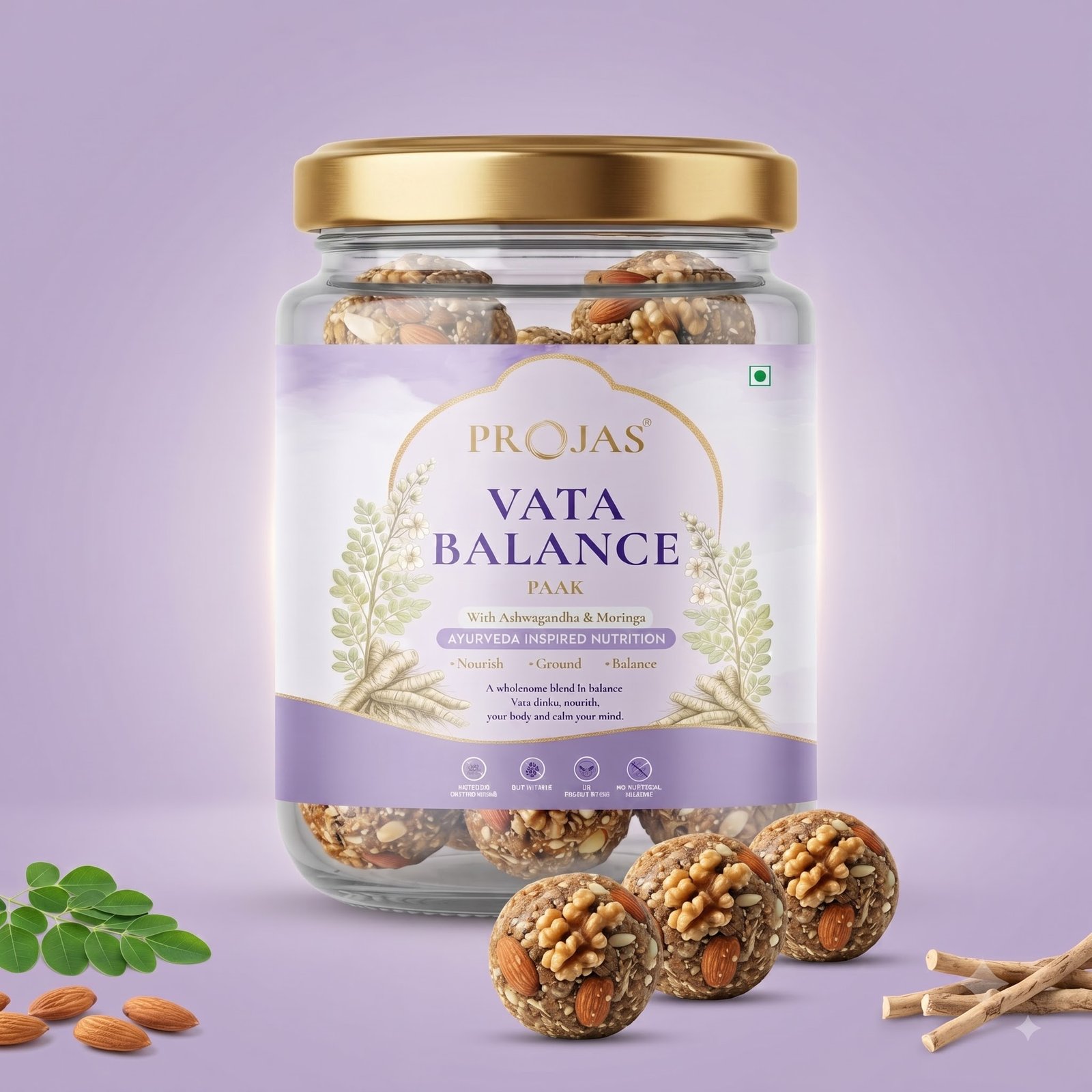 Vata Balance Ayurvedic ladoos jar